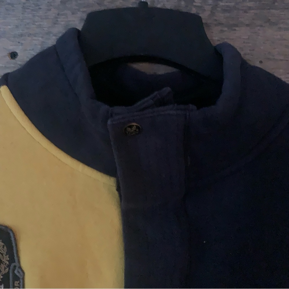 Men’s XXL NAUTICA Navy Yellow Color Block 1983 Coastal Horizon Zip Sweatshirt EC - Picture 5 of 15